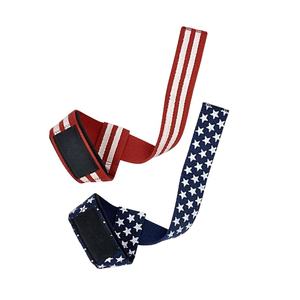 Sangles de soutien pour poignets avec drapeau américain, fermeture réglable à boucle auto-agrippante, antidérapantes, pour musculation, unisexe, en polyester, entraînement de force - Product Image 6