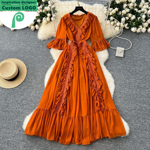 Buy In Bulk Lace Dress With Flared Skirt Halter-Neck & Customizable |  Alibaba.com