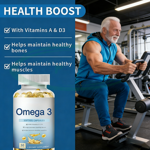 Capsules d'huile de foie de morue avec vitamine D3 et calcium pour la force musculaire et osseuse, étiquette privée naturelle OEM/ODM disponible - Product Image 3
