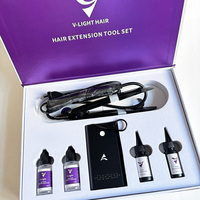 R New High End V Light Hair Extension Machine Set para extensiones de cabello humano Equipo de extensión de cabello de salón profesional