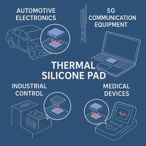 Nhiệt độ cao khoảng cách nhiệt Pad 5W/MK cách điện dẫn điện Silicone <span class=keywords><strong>PCB</strong></span> Hội Đồng Quản Trị cho IC CPU GPU tản nhiệt - Product Image 3