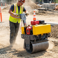 Compacteur à rouleaux vibrants diesel Vibrotech 6HP à tambour unique, équipement de construction haute efficacité