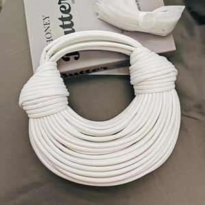 <strong>Handbags</strong> for Women 2025 New Niche Design Gold <strong>Silver</strong> Handwoven Noodle Bags Rope Knotted Pulled Hobo <strong>Silver</strong> Evening Clutch - Product Image 3