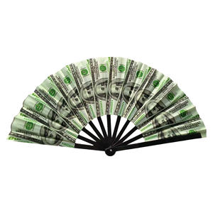 พัดลมกังฟู33ซม. พัดลมพลาสติกส่วนบุคคลใบมีดปรับแต่งได้สไตล์จีนพับได้เทคนิคการเต้นขนาดใหญ่ - Product Image 5