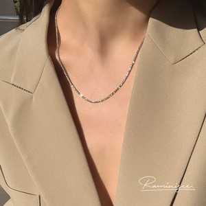 S925 Sterling <b>Silver</b> Necklace Women Minimalist <b>Choker</b> Chain Korean Light Luxury Everyday Wear Geometric Design - Product Image 1