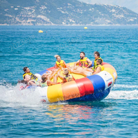 Bateau gonflable remorquable commercial pour 6 personnes, diamètre 3 m, bateau remorquable pour jeux aquatiques