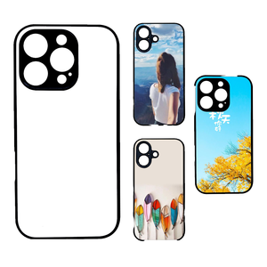 เคสโทรศัพท์พลาสติกใส PC ยางสีดำสำหรับ iPhone 13 14 & 15ซีรีส์ถ่ายโอนความร้อนได้2D ตามต้องการ - Product Image 1