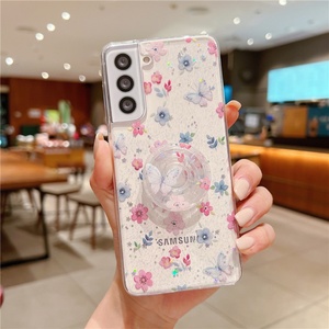 Funda Protectora para Teléfono con Soporte de Anillo y Flores Brillantes Transparentes IMD para Samsung A54 A53 A52 A51 A33 A24 A23 A22 A71 A72 A73 S21 S22 - Product Image 5