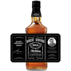 Custom Afdrukken Roll Zelfklevende Reliëf Waterdicht Vinyl Gepersonaliseerde Whisky Fles Label Sticker Voor Bourbon Scotch