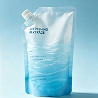 Sachets Doypack en plastique anti-fuite avec bec verseur, imprimés sur mesure, en feuille d'aluminium de qualité alimentaire, pour l'emballage de boissons liquides