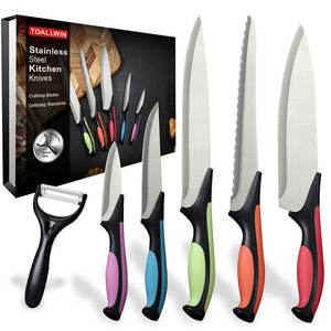 Juego de Cuchillos de 6 Piezas, Colección 6PCKS, Juego de Cubiertos Advantage Multicolor, Cuchillos Multicolores, Juego de Cuchillos de Cocina de Acero Inoxidable - Product Image 1