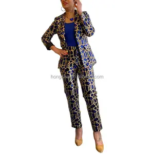 优雅女性亮片套装豹纹亮片运动夹克和长裤套装定制亮片夹克和长裤套装HSST9001