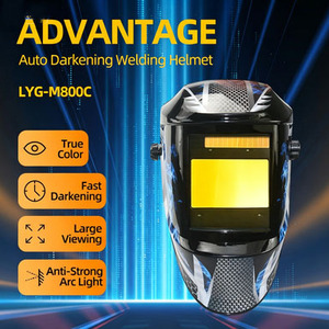 Casque de soudage à obscurcissement automatique léger, lentille HD couleur réelle avec protection UV et IR complète - Product Image 4