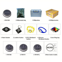 Llave Magnética TOPTAG Ibutton DS1990A-F5 RFID, Llave de Memoria Táctil, 1-Wire, Impermeable, ABS+Acero Inoxidable, para Tarjetas de Membresía de Hotel