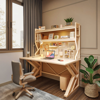Bureau d'ordinateur de sports électroniques en bois massif MDF de style moderne avec étagère pour la maison chambre dortoir étudiants apprentissage et écriture