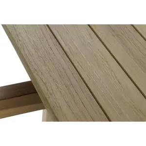 Set Tavolo 5 Pezzi in Teak e Corda 90x90x75 54x56x84 Marrone - Product Image 2