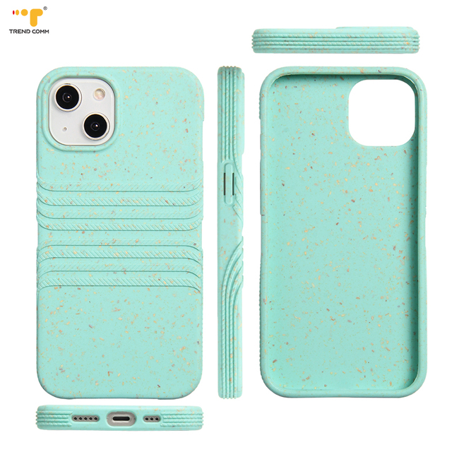 2026 New Fashion Eco Friendly Natural Wheat Straw Recycle Biodegradable TPU Phone Case for iPhone 14/14 Pro/14 Pro Max