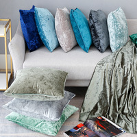 Housse de coussin en velours style nordique minimaliste, housse de coussin de canapé en velours motif fleur de glace, housse de coussin décorative pour salon et chambre