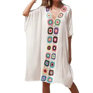 2024 Thời Trang Handmade Crochet Bohemian Bãi Biển Ăn Mặc Phụ Nữ Mặc Bikini Bìa Up Bãi Biển Phụ Nữ Giản Dị Kỳ Nghỉ Mùa Hè Dresses