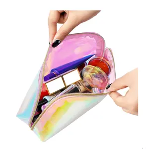 Make-up-Taschen Holo graphische Make-up-Tasche Zylinder Holo graphische benutzer definierte holo graphische Tasche für Make-up-Pinsel