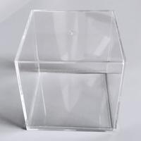 Boîte de rangement transparente en acrylique 120x120x120mm Boîtes d'emballage en plastique transparent Boîtes cadeaux en gros
