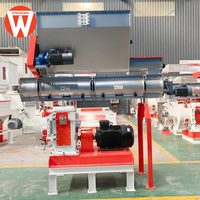 Machine de fabrication de granulés d'aliments pour animaux (volailles, poissons, porcs, chèvres, bovins) en métal, neuve, haute productivité, 2 tonnes/h