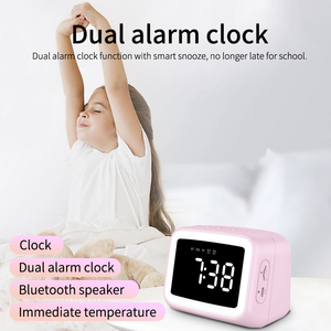 Veilleuse LED portable en gros pour enceinte BT511 <span class=keywords><strong>avec</strong></span> horloge, boîtier en plastique, chargement <span class=keywords><strong>USB</strong></span>, autonomie de 3 à 5 heures - Product Image 6