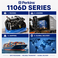 Moteur diesel Perkinns 1106D-E70TA 116-205KW 7L 6 cylindres, moteur industriel pour machines de construction et industrielles