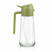 Bouteille pulvérisateur d'huile en verre de 470 ml (16 oz) avec poignée, logo personnalisé, vente en gros, brume fine, pour vinaigre, liquides alimentaires, emballage Bolong