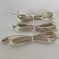 2m 0.75mm 18AWG transparan LED Neon Strip Flex Wanita konektor tembaga bening transparan DC5.5 X2.1 dimmer untuk LED Neon tanda