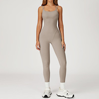 Combinaison de yoga OEM personnalisée, une pièce, haute élasticité, coupe ajustée, séchage rapide, combinaison athlétique pour femme, entraînement, sportswear féminin