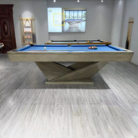 Table de billard pivotante 4-en-1 multi-jeux à prix abordable de Chine avec plateaux de tennis de table et de repas pour usage domestique