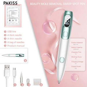 ปากกาลบจุดด่างดำ PAKISS สีขาวน้ำเงิน 9 ระดับ พร้อมเข็มสำหรับดูแลความงามที่บ้าน ชาร์จผ่าน USB ได้ - Product Image 3