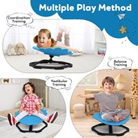 Chaise pivotante sensorielle bleue pour enfants autistes, TDAH, tout-petits, chaise à bascule pour l'entraînement de la coordination corporelle, jouets en caoutchouc et plastique