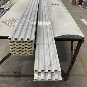 Nhà máy không thấm nước dự án khách sạn giá bán nóng 3D siding Panel tường đá đen Ý tưởng thiết kế TV rãnh PVC WPC tấm Tường cho tường - Product Image 2