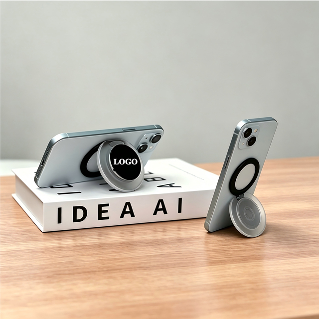 Custom Sturdy Hinge Magnetic Phone Grip, N52 Magnet Phone Ring Popping Socket for Sublimation Portrait and Landscape Stand