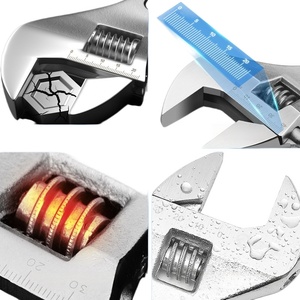 Clé à molette réglable de 6 à 24 pouces en acier au carbone chromé, grande ouverture, outil manuel, réparation automobile, clé à molette multi-usages à ouverture rapide - Product Image 4