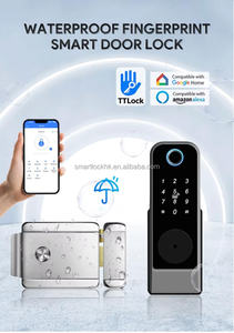 Sinon Tuya WiFi TTlock Bouton Bluetooth Déverrouillage Étanche Biométrique Tactile Empreinte Digitale Serrure de Porte Intelligente pour Portail - Product Image 3