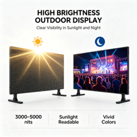 Wetterfester Outdoor LED-Mietbildschirm Modulares Panel 3000cd Helligkeit Adobe RGB 98% Wandmontage/Bodenständer für Festival-LED