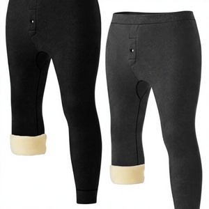 3Starsexperts Mens Winter Thick Breathable <b>Thermal</b> Underwear Set Spandex/Nylon Knitted Tight Sports Base Layer Long Sleeve Solid - Product Image 1