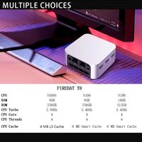 Mini PC Firebat INTEL N100/N150 LP12GB 512GB Ordinateur de bureau durable Mini PC portable