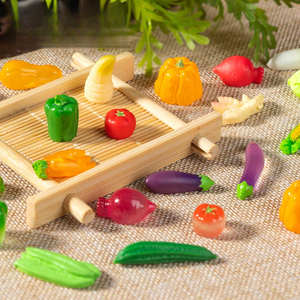 Miniatures réalistes lumineuses Weij : Radis, Maïs, Légumes – Accessoires décoratifs DIY pour boîtes mystères et sacs, petite taille - Product Image 2