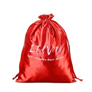 Luxury Silk Satin Cosmetic Makeup Organizer Shopping <b>Drawstring</b> Tarot Jewelry Gift Dust <b>Bag</b> with Custom Logo - Product Image 5