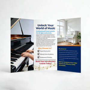 <span class=keywords><strong>Folleto</strong></span> Tríptico A6 Impreso en Papel Brillante Personalizado y Económico con Laminado Brillante o Mate - Product Image 4