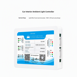 Controlador de Luz Ambiental para Interiores de Auto, 12V PWM SPI RGB Pixel LED, Sincronización con Aplicación, para Luces de Escenario y Accesorios de Iluminación - Product Image 1