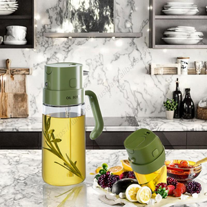 Vente en gros Proins Distributeur d'huile d'olive en verre 2 en 1 de 550 ml avec bec anti-goutte et pulvérisateur pour friteuse à air - Product Image 3