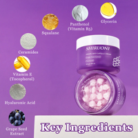 Crème Visage Hydratante Anti-Âge Éclatante Marque Blanche aux Pépins de Raisin, Niacinamide et PDRN
