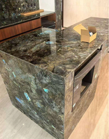 Nouvelle Arrivée : Plans de travail en Quartzite Naturel, Carreaux de sol modernes de luxe pour villas, Dalles de granit Labradorite bleue