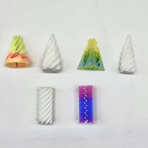 Imposible Passthrough Fidget Toy, <span class=keywords><strong>cono</strong></span> imposible impreso en 3D, colores degradados del arco iris con base blanca - Product Image 5