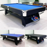 Table de billard professionnelle en ardoise 7FT 8FT 9FT, table de jeu convertible 3-en-1 avec système de retour automatique des billes